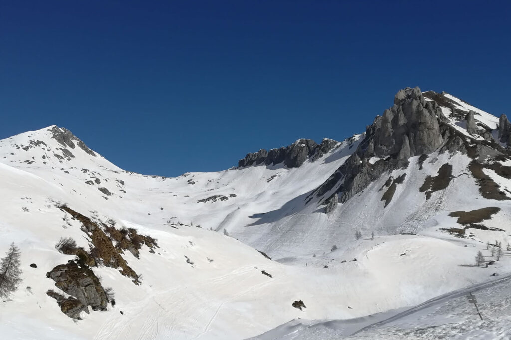 Il vallone che conduce al Passo della Vacca