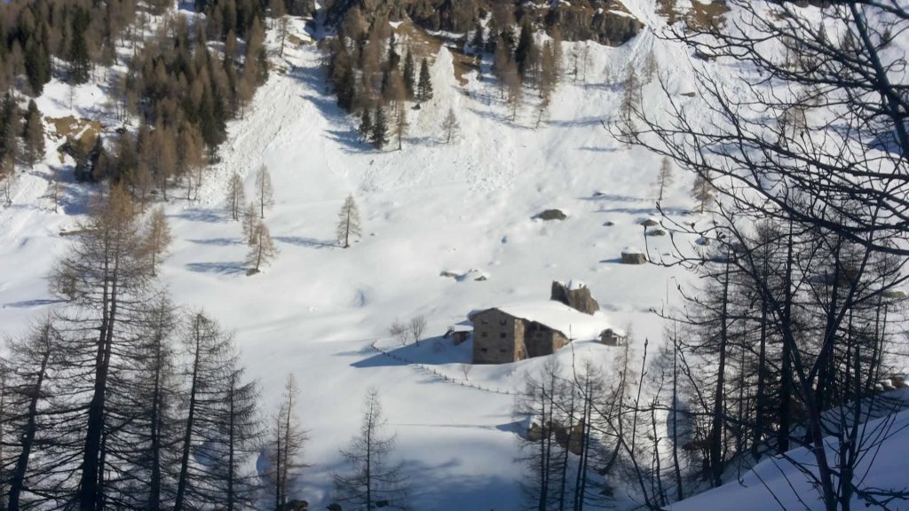 Malga Balotto Alto in veste invernale