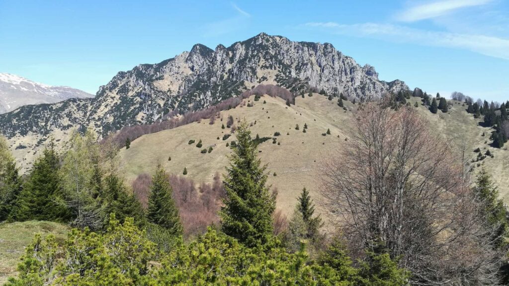 Panoramica dal passo Zeno verso la cima Meghè