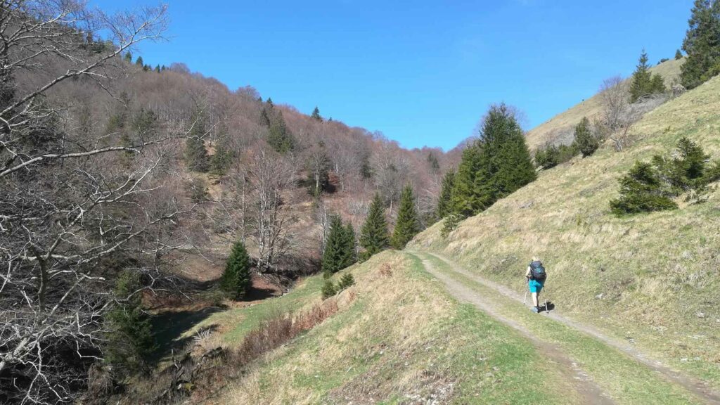 Salendo la parte alta della Valle di Canale